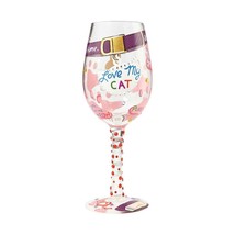 Lolita Cat Wine Glass 15 oz 9" High Gift Boxed Collectible # 6000023 Kitty Love