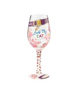 Lolita Cat Wine Glass 15 oz 9&quot; High Gift Boxed Collectible # 6000023 Kit... - £30.89 GBP
