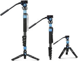 Sirui P-325Fl Monopod With Va-5 Fluid Head, 70” Carbon Fiber Monopod For Camera, - £310.94 GBP