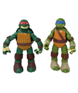 TMNT Teenage Mutant Ninja Turtles 10” Figures Raph & Leo 2012 Playmates Viacom - $22.00