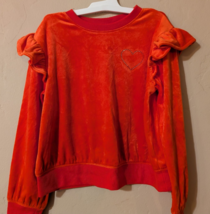 Cat &amp; Jack girls long sleeve medium red heart size small (6/7) - $232.38 MXN