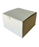 57 Gift Boxes White Glossy Folding 5 x 5 x 3 inches Party Wedding Favors... - £26.47 GBP