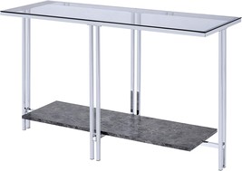 Chrome And Glass Acme Liddell Sofa Table - £200.96 GBP