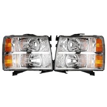 2007-2013 Chevy Silverado1500 2500 3500 Crystal Headlights Headlamps Left Right - £140.93 GBP