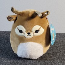 Brand New Squishmallow Antelope Kieli Brown Gold Nwt Stuffed Animal Kellytoy 9&quot; - £10.64 GBP