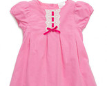 NWT Nursery Rhyme Baby Girls Pink Short Sleeve Corduroy Lace Dress 12 Mo... - £8.75 GBP
