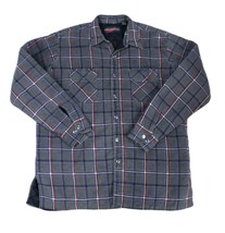 VTG Retro Life Trends Flannel Shirt Jacket 80s Men&#39;s XL Grunge Plaid Gra... - $895.91 MXN