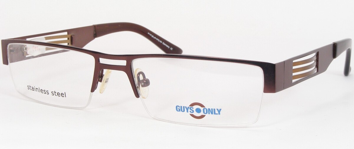 GUYS ONLY 3145 610 B Brown UNIQUE EYEGLASSES GLASSES 55-17-140mm Germany... - $50.49