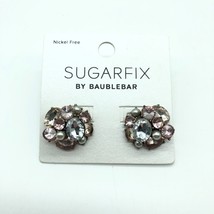 Sugarfix by Baublebar Earrings Stud Rhinestones Pink Clear - £7.66 GBP