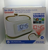 Sharp Projection Alarm Clock Soothing Nature Sleep Sounds Dual Alarm - $26.71
