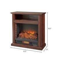 TV Stand Storage with Electric Fireplace Infrared for TV&#39;s up to 31&quot; Room Cherry - $209.99