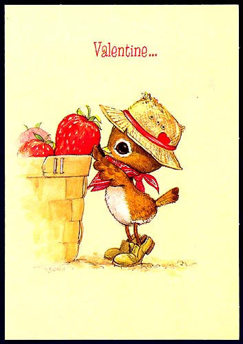 Primary image for Hallmark Cards Original 1970s Valentine Greeting SPENCER SPARROW Bird in Shoes P