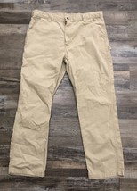 Carhartt Mens 38x32 Beige Relaxed Fit Utility Pants - $22.10