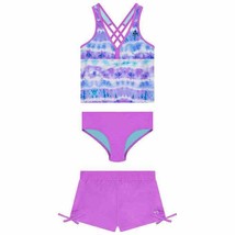 Gerry Youth 3-piece Swim Set, Purple Girls Sz M (10/12) NWT - $368.85 MXN