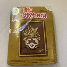 Vintage Jiffy Stitchery Indian Vase With Grain Sunset Designs Embroidery Kit New - $18.00