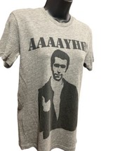The Fonz Graphic T-shirt Women Size Small Happy Days AAAAYHH! Gray Black - £8.99 GBP