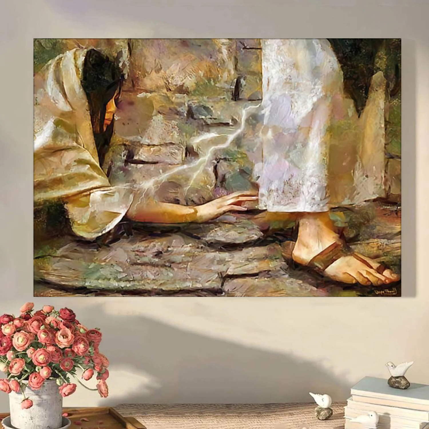 Hem Of His Garment Jesus Canvas Prints Gift for Jesus Christ Canvas Wall Art - $22.95 - $82.95