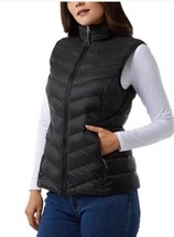 32 Degrees Womens Vest Black Pockets Sleeveless Lightweight Stand Up Collar - $695.34 MXN