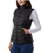 32 Degrees Womens Vest Black Pockets Sleeveless Lightweight Stand Up Collar - $695.34 MXN