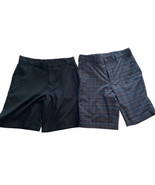 Under Armour Men&#39;s Golf Shorts Black, Black Plaid, Blue Plaid  Lot of 2 ... - £24.82 GBP