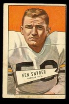 Vintage Football Card 1952 Bowman College To Pro Large #22 Ken Snyder Eagles - £8.73 GBP