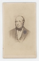 Antique Hand Tinted CDV Circa 1870s Older Man With Chin Beard Wearing Suit &amp; Tie - £9.52 GBP