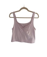 NWT American Eagle Cropped Cinch Front Tank Top Size XL Lilac Purple Swe... - $275.97 MXN