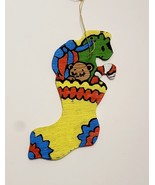Vintage 1960s Christmas Ornament Stocking 4.5" Handmade Hand Painted Wood - €17,95 EUR Vintage 1960s Christmas Ornament Stocking 4.5" Handmade Hand Painted Wood - €17,95 EUR