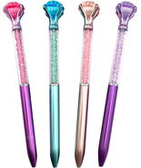 AIYAYI Diamond Pens Pack of 4 Cute Ballpoint Pens Retractable Ballpoint ... - £9.34 GBP