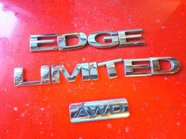 07 08 09 Ford Edge Limited Awd Rear Trunk Chrome Emblem Badge Logo Oem Set - £15.56 GBP