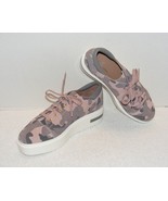 NEW LINEA PAOLO KENDRA PLATFORM PINK &amp; GRAY SUEDE LEATHER CAMO SNEAKERS - £41.32 GBP