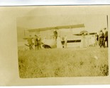 Vintage Seaplane at Shore Real Photo Postcard 1920&#39;s SOLIO Stamp Box  - $44.50