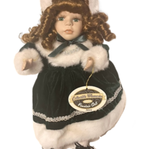  Dan Dee Collector&#39;s Choice Wind-Up Musical Porcelain Doll Green Dress - £32.17 GBP