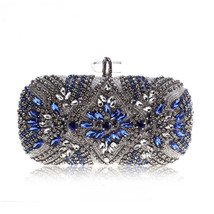Luxury Blue Crystal Chain Clutch - £47.76 GBP