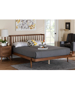 Dermot Walnut Brown Queen Size Platform Bed - $421.00