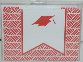 Rosanne Beck 211 0954R Red Folded Note Grad Cap Cards and Envelopes Pack... - $13.99