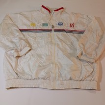 Vintage BLAST Petites Full Zip Closure Men&#39;s White Jacket Windbreaker Si... - $344.27 MXN