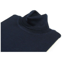 Men PRINCELY Turtle neck Sweater From Turkey Soft Merino Wool 1011-80 Navy Blue image 2