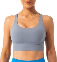 Women&#39;s Longline Sports Bras V-Neck Spaghetti Strappy Workout Yoga Crop - £7.70 GBP