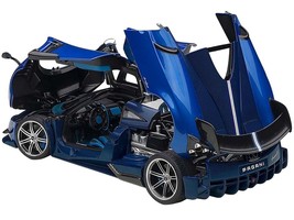 Pagani Huayra BC Blu Francia / Candy Blue Metallic with Carbon Accents 1/18 Mod - £316.25 GBP