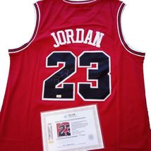 Michael Jordan #23 Signed Autographed Chicago Bulls Jersey Red - COA - $800.00