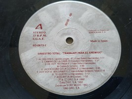 Siniestro Total Work para el Enemy Pendants Gold 1992 - LP 12 &quot; G+ Solo ... - $14.67
