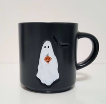 NEW Pottery Barn Scary Squad Ghost Holding a Pumpkin Mugs 15 oz Stoneware - £30.84 GBP