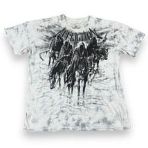 Affliction Lice Fast Four Horsemen Y2K Distressed T-Shirt Men&#39;s White Black XXL - £29.75 GBP