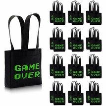 Video Game Birthday Party Favor Bags, Small Black Totes (24 Pack) - £25.87 GBP