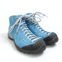 ASOLO Womens Blue Suede Leather Gore Tex Weatherproof Hiking Boots Size 8 - £53.11 GBP