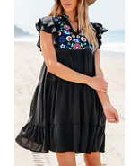 Veda Floral Embroidered Tiered Ruffled Mini Dress - $33.59