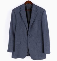 Hickey Freeman Lindsey Sport Coat 44L Blue Wool Cashmere Blazer Jacket USA - £45.48 GBP