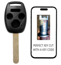 KEY CUT SERVICE + 4 Button Remote Key Shell Case For Honda  2003 - 2014 ... - $18.69