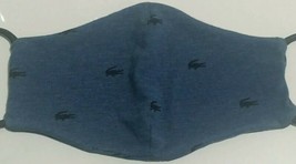 Designer Blue w Navy Gators REVERSIBLE Fabric Face Mask Genuine Fabrics》... - £25.09 GBP